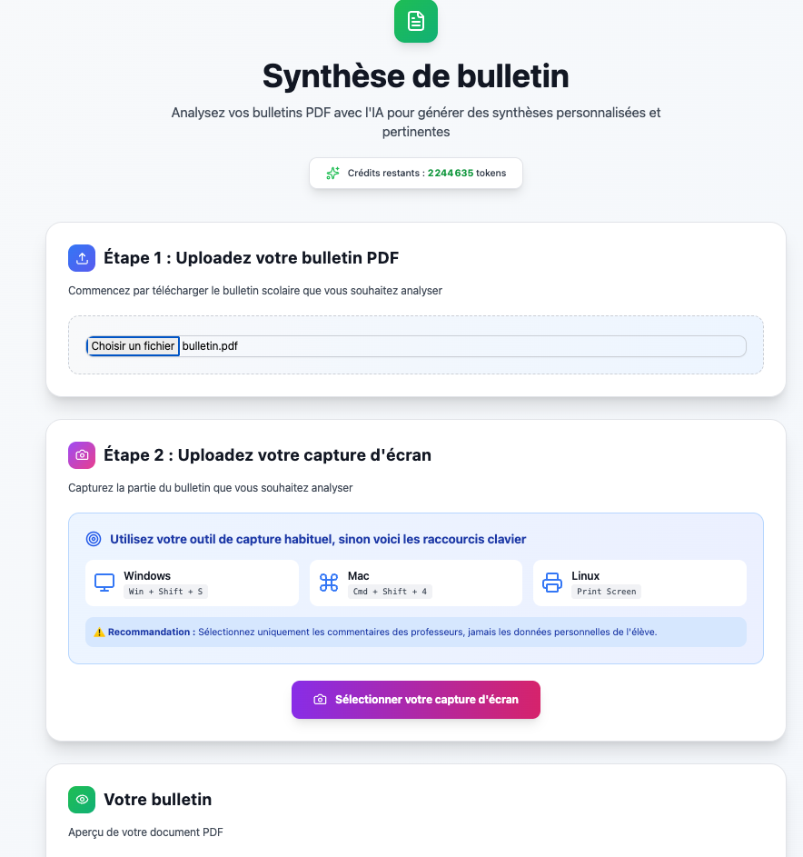 ProfAssist - Capture d'écran 2