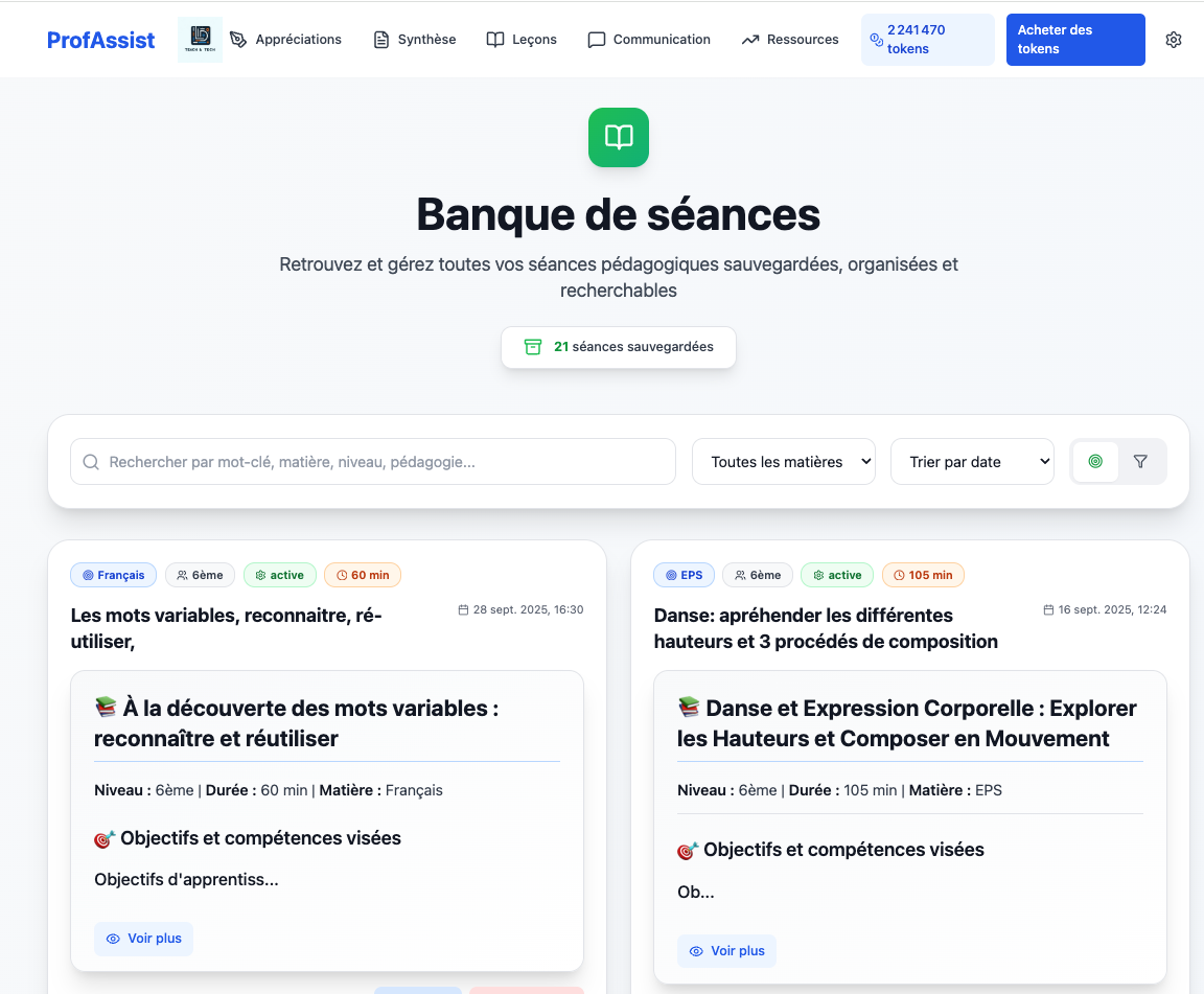 ProfAssist - Capture d'écran 5