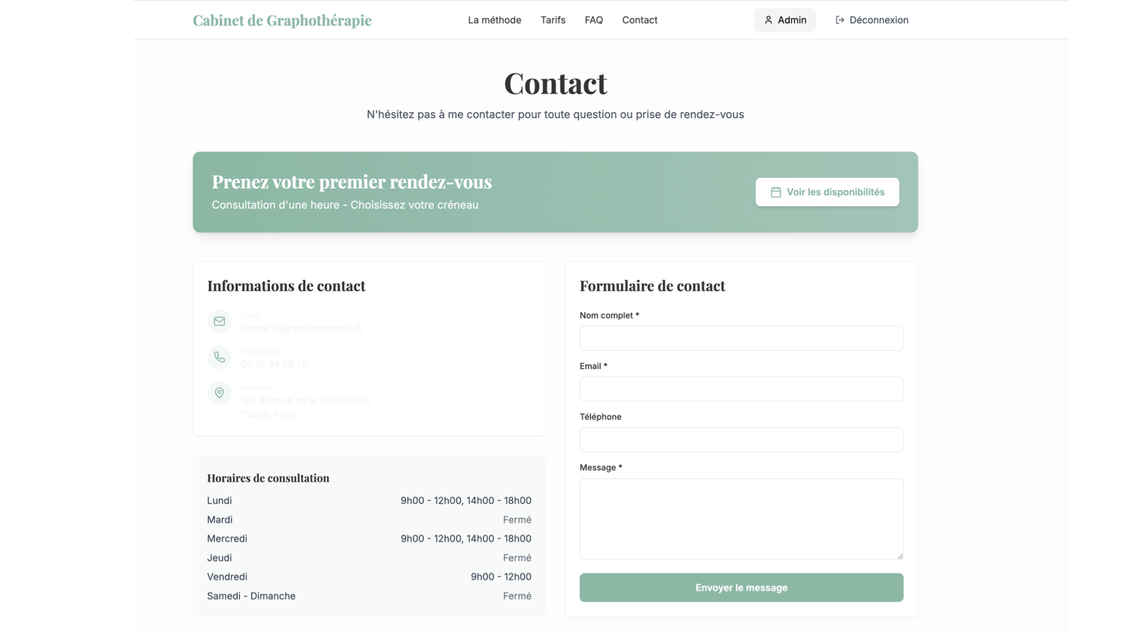 Site Graphothérapeute - Capture d'écran 2